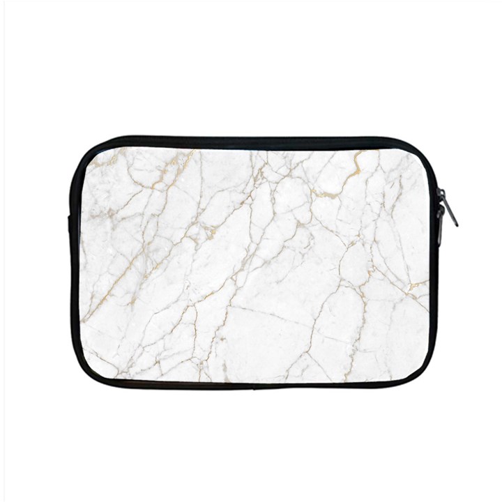 White Marble texture floor background with gold veins intrusions greek marble print luxuous real marble Apple MacBook Pro 15  Zipper Case