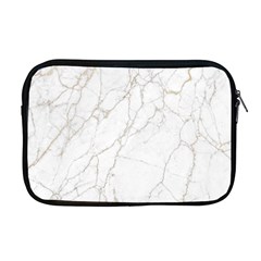 White Marble Texture Floor Background With Gold Veins Intrusions Greek Marble Print Luxuous Real Marble Apple Macbook Pro 17  Zipper Case by genx