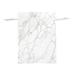 White Marble Texture Floor Background With Gold Veins Intrusions Greek Marble Print Luxuous Real Marble Lightweight Drawstring Pouch (m) by genx