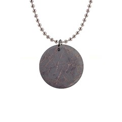 Marble Old Vintage Pinkish Gray With Bronze Veins Intrusions Texture Floor Background Print Luxuous Real Marble 1  Button Necklace by genx