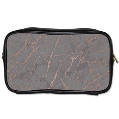 Marble Old Vintage Pinkish Gray With Bronze Veins Intrusions Texture Floor Background Print Luxuous Real Marble Toiletries Bag (two Sides) by genx