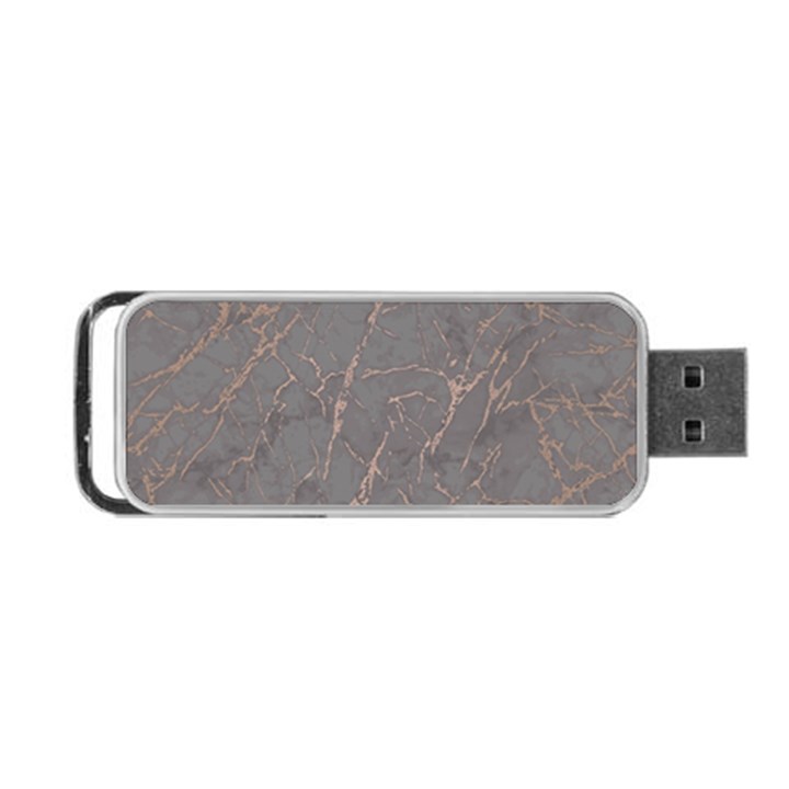 Marble Old vintage pinkish gray with bronze veins intrusions texture floor background print luxuous real marble Portable USB Flash (One Side)