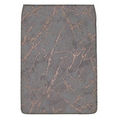 Marble Old Vintage Pinkish Gray With Bronze Veins Intrusions Texture Floor Background Print Luxuous Real Marble Removable Flap Cover (l) by genx