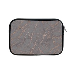 Marble Old Vintage Pinkish Gray With Bronze Veins Intrusions Texture Floor Background Print Luxuous Real Marble Apple Ipad Mini Zipper Cases by genx