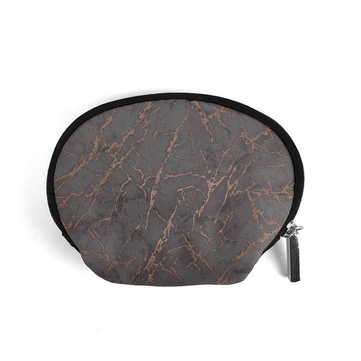 Marble Old vintage pinkish gray with bronze veins intrusions texture floor background print luxuous real marble Accessory Pouch (Small)