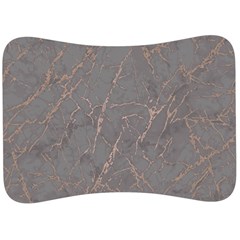 Marble Old Vintage Pinkish Gray With Bronze Veins Intrusions Texture Floor Background Print Luxuous Real Marble Velour Seat Head Rest Cushion by genx