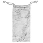 White Marble texture floor background with dark gray grey texture greek marble print luxuous real marble Jewelry Bag Back