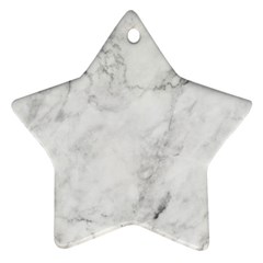 White Marble Texture Floor Background With Dark Gray Grey Texture Greek Marble Print Luxuous Real Marble Star Ornament (two Sides) by genx