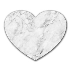 White Marble Texture Floor Background With Dark Gray Grey Texture Greek Marble Print Luxuous Real Marble Heart Mousepads by genx