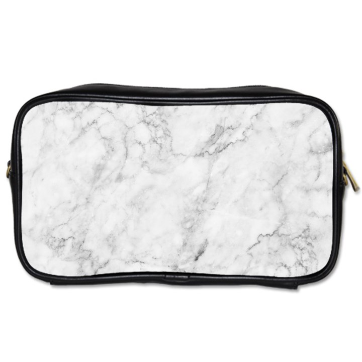 White Marble texture floor background with dark gray grey texture greek marble print luxuous real marble Toiletries Bag (One Side)