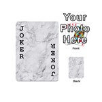 White Marble texture floor background with dark gray grey texture greek marble print luxuous real marble Playing Cards 54 Designs (Mini) Front - Joker1