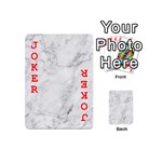 White Marble texture floor background with dark gray grey texture greek marble print luxuous real marble Playing Cards 54 Designs (Mini) Front - Joker2