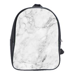 White Marble Texture Floor Background With Dark Gray Grey Texture Greek Marble Print Luxuous Real Marble School Bag (xl) by genx