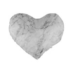 White Marble texture floor background with dark gray grey texture greek marble print luxuous real marble Standard 16  Premium Heart Shape Cushions Front