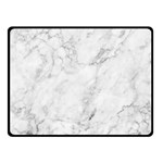 White Marble texture floor background with dark gray grey texture greek marble print luxuous real marble Double Sided Fleece Blanket (Small)  45 x34  Blanket Front