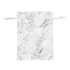 White Marble Texture Floor Background With Dark Gray Grey Texture Greek Marble Print Luxuous Real Marble Lightweight Drawstring Pouch (l) by genx