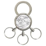 White Marble texture floor background with black veins texture greek marble print luxuous real marble 3-Ring Key Chain Front