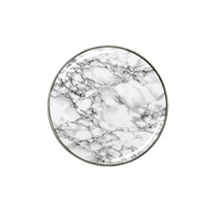 White Marble Texture Floor Background With Black Veins Texture Greek Marble Print Luxuous Real Marble Hat Clip Ball Marker by genx