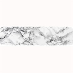 White Marble Texture Floor Background With Black Veins Texture Greek Marble Print Luxuous Real Marble Large Bar Mats by genx