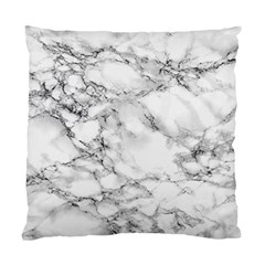 White Marble Texture Floor Background With Black Veins Texture Greek Marble Print Luxuous Real Marble Standard Cushion Case (one Side) by genx