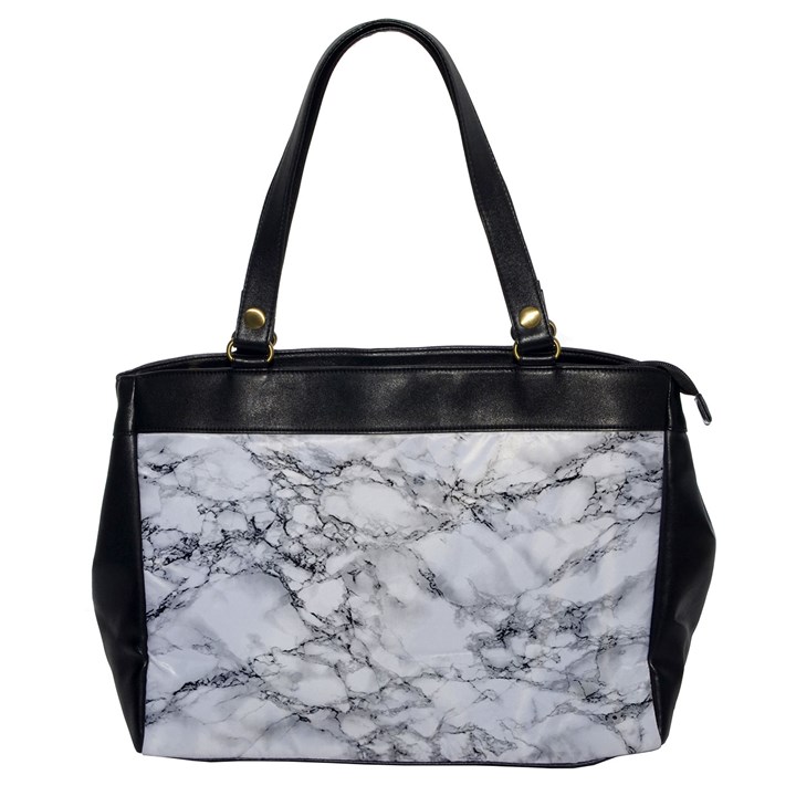 White Marble texture floor background with black veins texture greek marble print luxuous real marble Oversize Office Handbag