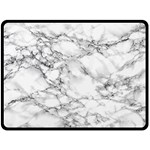 White Marble texture floor background with black veins texture greek marble print luxuous real marble Fleece Blanket (Large)  80 x60  Blanket Front