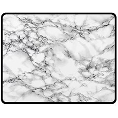 White Marble Texture Floor Background With Black Veins Texture Greek Marble Print Luxuous Real Marble Fleece Blanket (medium)  by genx