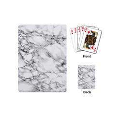 White Marble Texture Floor Background With Black Veins Texture Greek Marble Print Luxuous Real Marble Playing Cards Single Design (mini) by genx