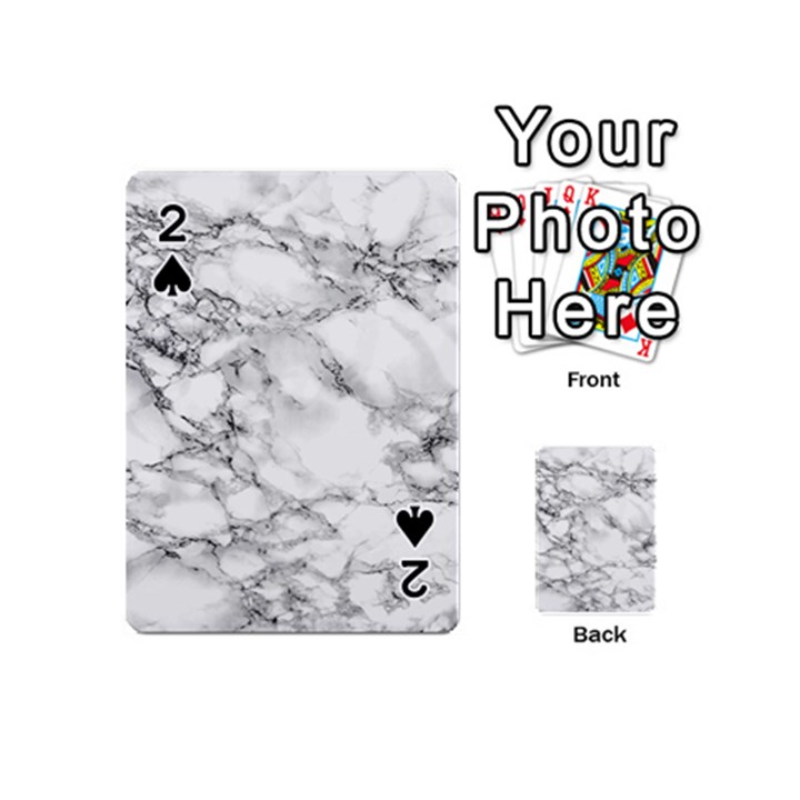 White Marble texture floor background with black veins texture greek marble print luxuous real marble Playing Cards 54 Designs (Mini)