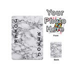 White Marble texture floor background with black veins texture greek marble print luxuous real marble Playing Cards 54 Designs (Mini) Front - Joker1