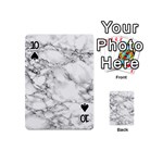 White Marble texture floor background with black veins texture greek marble print luxuous real marble Playing Cards 54 Designs (Mini) Front - Spade10