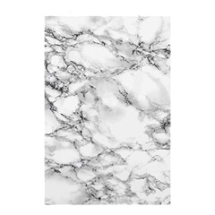 White Marble Texture Floor Background With Black Veins Texture Greek Marble Print Luxuous Real Marble Shower Curtain 48  X 72  (small)  by genx