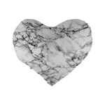 White Marble texture floor background with black veins texture greek marble print luxuous real marble Standard 16  Premium Heart Shape Cushions Back