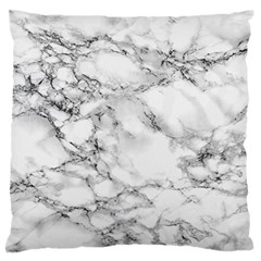 White Marble Texture Floor Background With Black Veins Texture Greek Marble Print Luxuous Real Marble Standard Flano Cushion Case (one Side) by genx