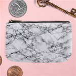 White Marble texture floor background with black veins texture greek marble print luxuous real marble Large Coin Purse Front