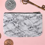 White Marble texture floor background with black veins texture greek marble print luxuous real marble Large Coin Purse Back