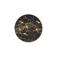 Black Marble Texture With Gold Veins Floor Background Print Luxuous Real Marble Golf Ball Marker (4 Pack) by genx