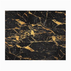 Black Marble Texture With Gold Veins Floor Background Print Luxuous Real Marble Small Glasses Cloth by genx