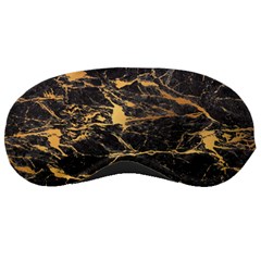 Black Marble Texture With Gold Veins Floor Background Print Luxuous Real Marble Sleeping Mask by genx