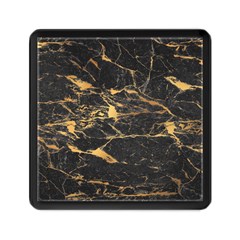 Black Marble Texture With Gold Veins Floor Background Print Luxuous Real Marble Memory Card Reader (square) by genx