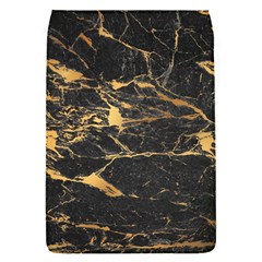 Black Marble Texture With Gold Veins Floor Background Print Luxuous Real Marble Removable Flap Cover (s) by genx