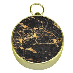 Black Marble Texture With Gold Veins Floor Background Print Luxuous Real Marble Gold Compasses by genx