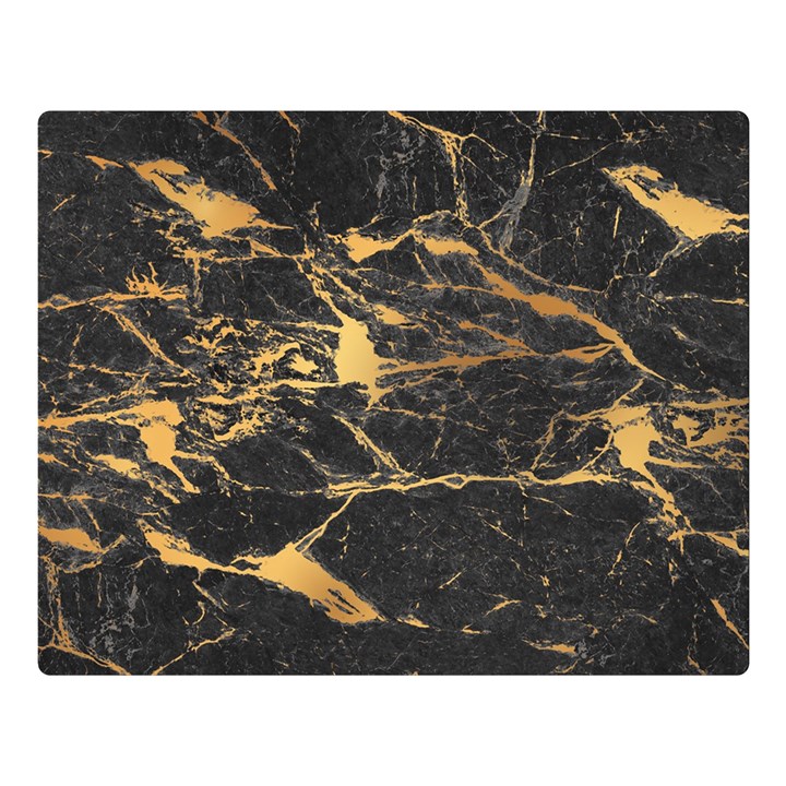 Black Marble texture with gold veins floor background print luxuous real marble Double Sided Flano Blanket (Large) 