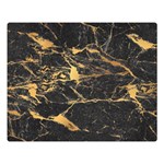 Black Marble texture with gold veins floor background print luxuous real marble Double Sided Flano Blanket (Large)  Blanket Back