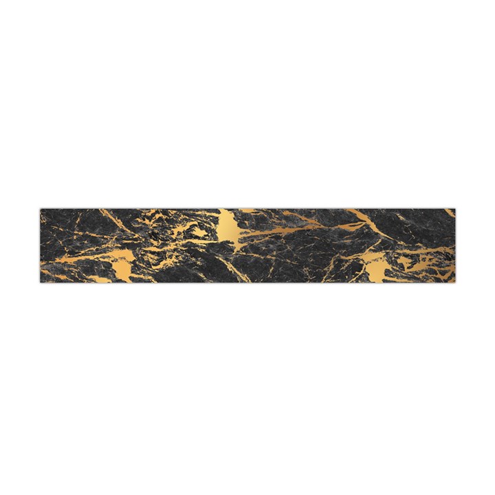 Black Marble texture with gold veins floor background print luxuous real marble Flano Scarf (Mini)