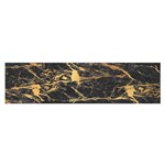 Black Marble texture with gold veins floor background print luxuous real marble Satin Scarf (Oblong) Front