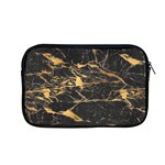 Black Marble texture with gold veins floor background print luxuous real marble Apple MacBook Pro 13  Zipper Case Front