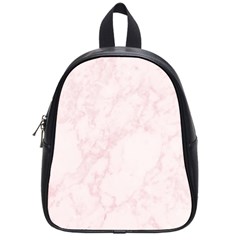 Pink Marble Texture Floor Background With Light Pink Veins Greek Marble Print Luxuous Real Marble  School Bag (small) by genx