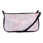 Pink Marble texture floor background with light pink veins greek marble print luxuous real marble. Shoulder Clutch Bag Front