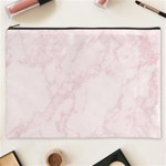 Pink Marble texture floor background with light pink veins greek marble print luxuous real marble. Cosmetic Bag (XXXL) Front